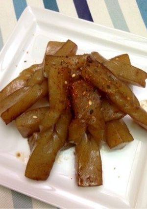 コンニャクの醤油炒め-レシピのメイン写真