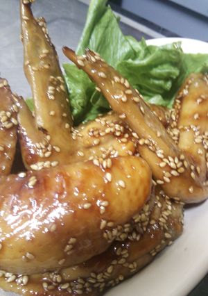 めんつゆで手羽先の照り焼き★ゴマまぶし-レシピのメイン写真