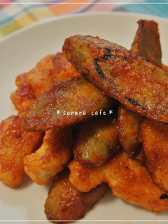 韓国風からーい!鶏ごぼう★-レシピのメイン写真