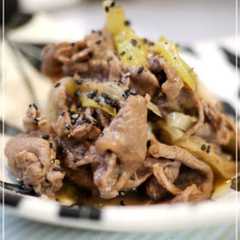 รูปของ 牛肉と白ネギのオイスター炒め