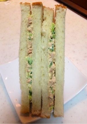 簡単朝食に‼ツナときゅうりのサンドイッチ-レシピのメイン写真