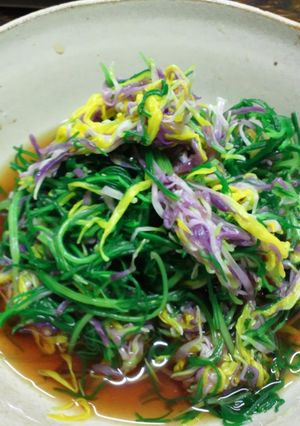 おかひじきと菊花のお浸し-レシピのメイン写真
