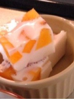 ビタミンたっぷり柿の牛乳寒天♡-レシピのメイン写真