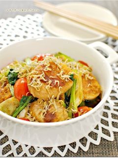 かぶの豚肉巻きと野菜のちりめん生姜焼き-レシピのメイン写真
