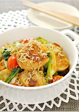 かぶの豚肉巻きと野菜のちりめん生姜焼き-レシピのメイン写真