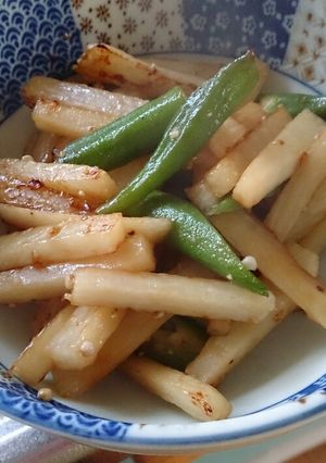 野菜だけ！ながいもとピーマンの炒めもの-レシピのメイン写真