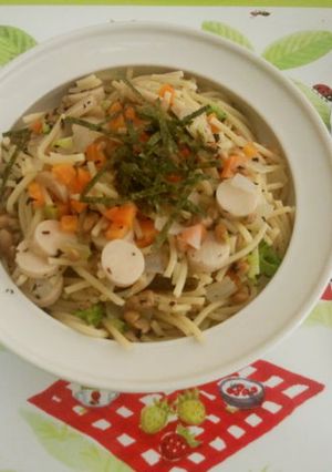 幼児食 納豆パスタゆかり風味-レシピのメイン写真