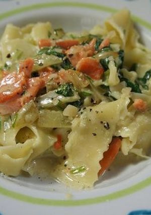 スモークサーモンとほうれん草のパスタ-レシピのメイン写真