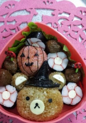 キャラ弁　リラックマでハロウィン弁当-レシピのメイン写真