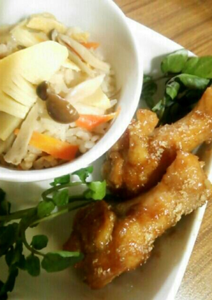 鶏の甘辛クルミ＋鶏旨みだし炊き込みご飯-レシピのメイン写真