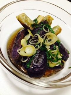 薬味たっぷり♪茄子の揚げ浸し-レシピのメイン写真