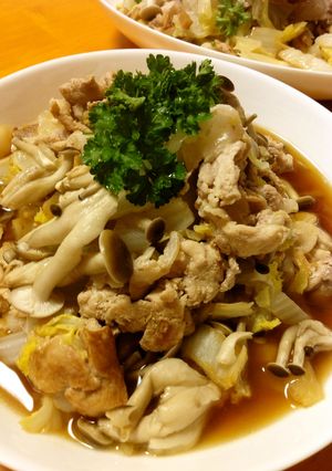 豚肉、白菜、しめじの生姜煮-レシピのメイン写真
