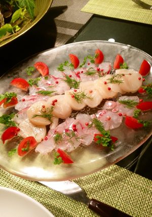 ホタテとほうぼうのカルパッチョ糖質オフ-レシピのメイン写真