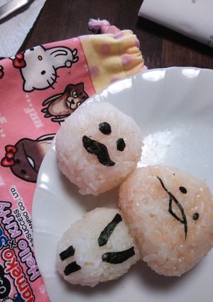 なめこ☆キャラおにぎり-レシピのメイン写真