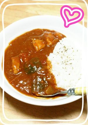 ごろごろチキンの♡パンプキントマトカレー-レシピのメイン写真