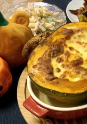 ハロウィンに！かぼちゃフォンデュグラタン-レシピのメイン写真
