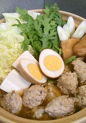 砂肝入り鶏団子鍋-レシピのメイン写真