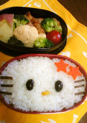キャラ弁 簡単キティちゃん-レシピのメイン写真