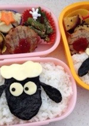 キャラ弁 ひつじのショーン☆簡単-レシピのメイン写真