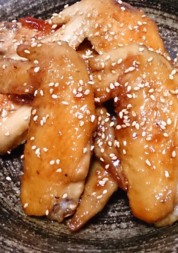 手羽先の揚げ焼き甘辛ダレ♡-レシピのメイン写真