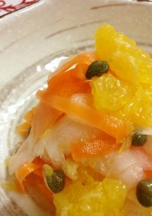 大根とにんじんとオレンジのサラダ-レシピのメイン写真
