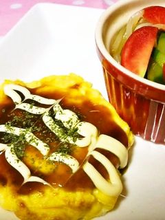 お好み焼き風オムレツ-レシピのメイン写真