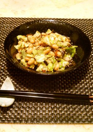 味付け要らず！大豆と佃煮昆布のサラダ-レシピのメイン写真