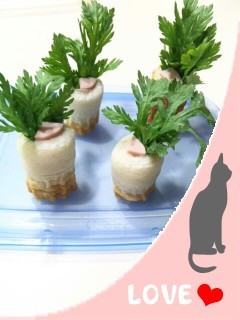 お弁当お野菜おかず:竹輪椰子の木?-レシピのメイン写真