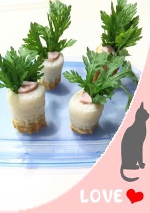 お弁当お野菜おかず:竹輪椰子の木?-レシピのメイン写真