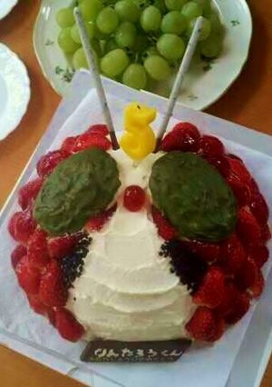 仮面ライダーV3ケーキ-レシピのメイン写真