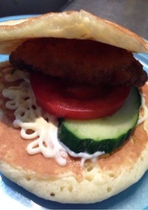 ホットケーキの粉でお手軽ハンバーガー-レシピのメイン写真