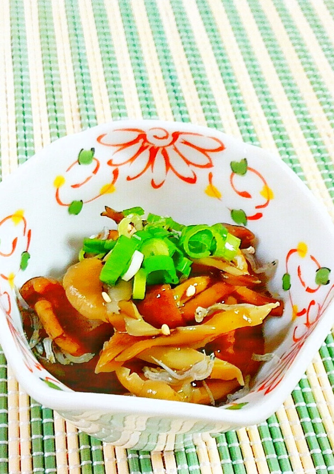 蒟蒻となめこ・舞茸のごまじゃこあえ♪-レシピのメイン写真