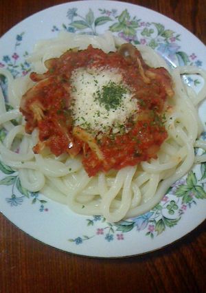 簡単☆イタリア風♪トマトうどん-レシピのメイン写真