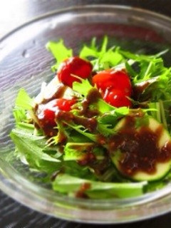 水菜とズッキーニのマスタードサラダ-レシピのメイン写真