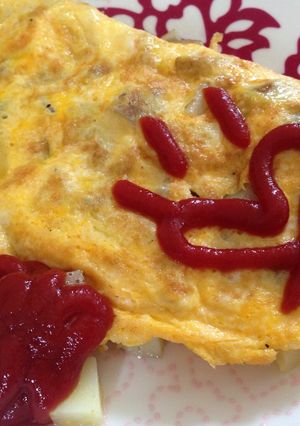 中学生の時に作ってたポテトオムレツ-レシピのメイン写真