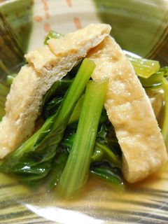 小松菜とお揚げの炊いたん(煮物) どすぇ-レシピのメイン写真