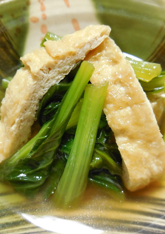 小松菜とお揚げの炊いたん(煮物)　どすぇ-レシピのメイン写真