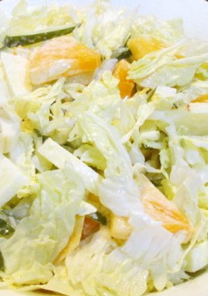 白菜と柿の甘酸っぱーいサラダ-レシピのメイン写真