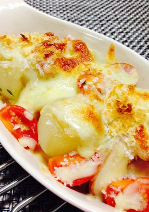 スープリメイク★小玉ねぎのチーズ焼き-レシピのメイン写真