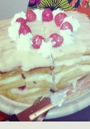 カスタードワッフルケーキ-レシピのメイン写真