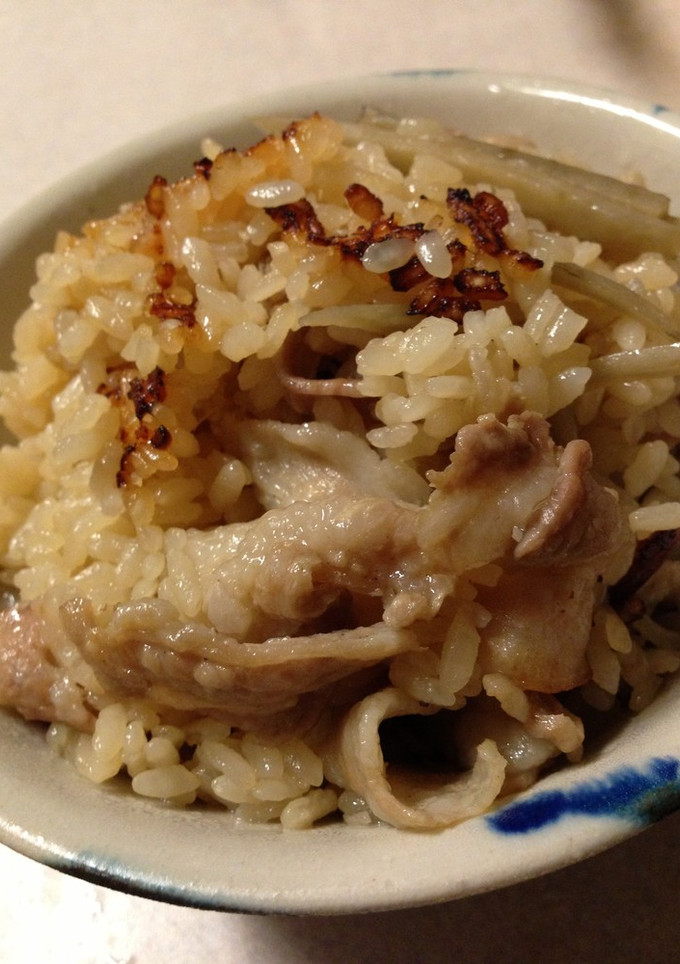 豚バラとごぼうの炊き込みご飯-レシピのメイン写真