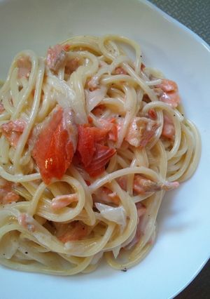 スモークサーモンのクリームパスタ-レシピのメイン写真