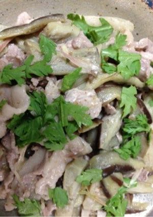 蒸し茄子と豚肉の胡麻ゆず風味-レシピのメイン写真