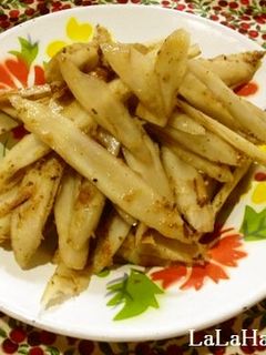レンジで♪ゴボウの梅おかか和え-レシピのメイン写真