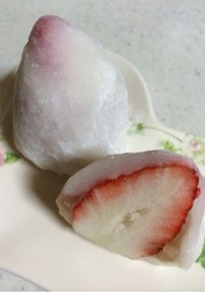 レンジと白玉粉で簡単♫苺大福-レシピのメイン写真