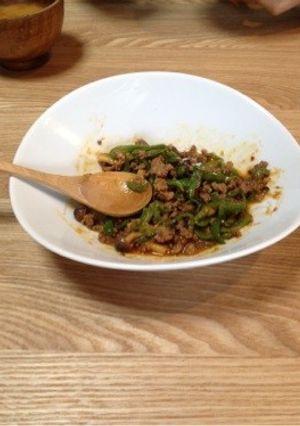 ピーマンとひき肉のピリ辛炒め-レシピのメイン写真