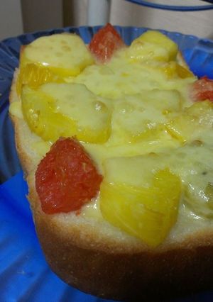生フルーツチーズトースト(。-`ω´-)-レシピのメイン写真