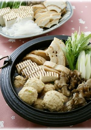 ビミサンで、鶏団子のすき焼き風鍋-レシピのメイン写真