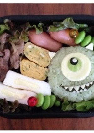 キャラ弁＊モンスターズインク マイク＊-レシピのメイン写真