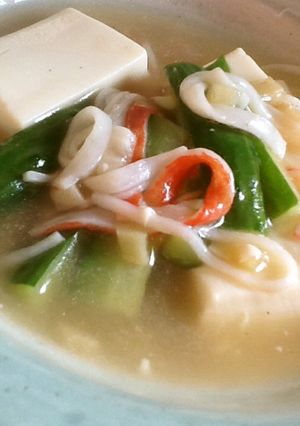 カニカマときゅうりの温かあんかけ豆腐-レシピのメイン写真